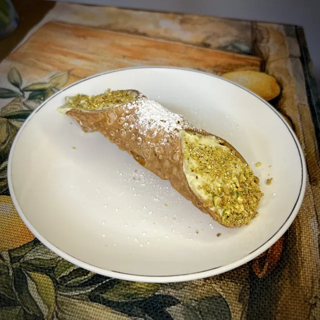 Pisztáciás cannolo